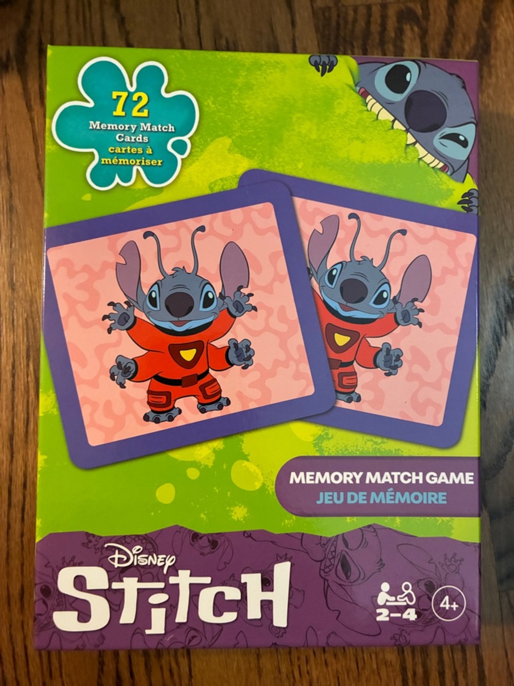 Disney Stitch Memory Match Game - Open Box Never Played 2-4 Players